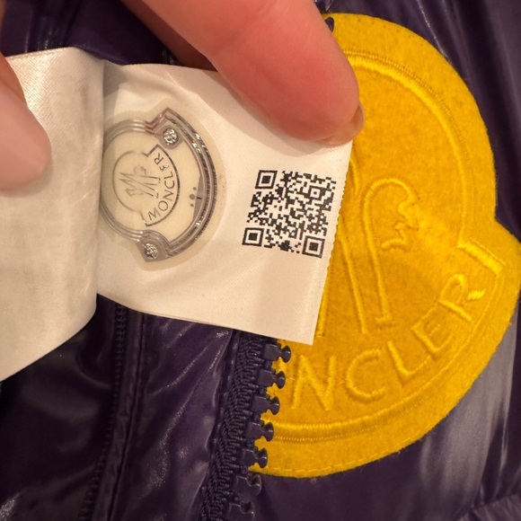 NEW 💯 AUTH Moncler Men's Genius 2 1952 Purple PufferDown Double Hood Lorent Vest - Picture 13 of 15